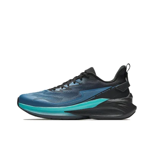 Anta Cloud Trail Cushioning Lightweight Low-Top Sprint Running Shoes Men's Black Blue