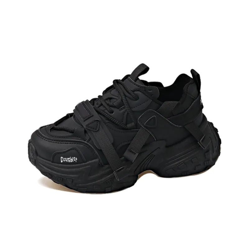 Budding Bear Anti Slip Wear Resistant Breathable Lightweight Height Increasing Low Top Chunky Sneakers Women's-23