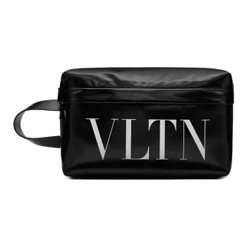 Valentino VLTN Calfskin Toiletry Bag Men's Black