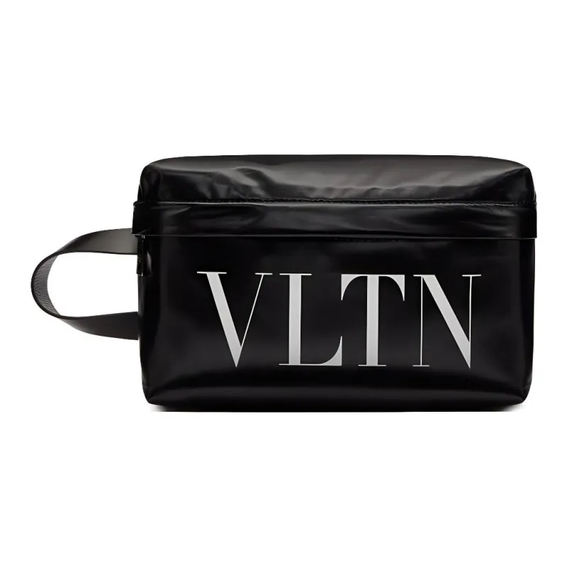 Valentino VLTN Calfskin Toiletry Bag Men's Black-0