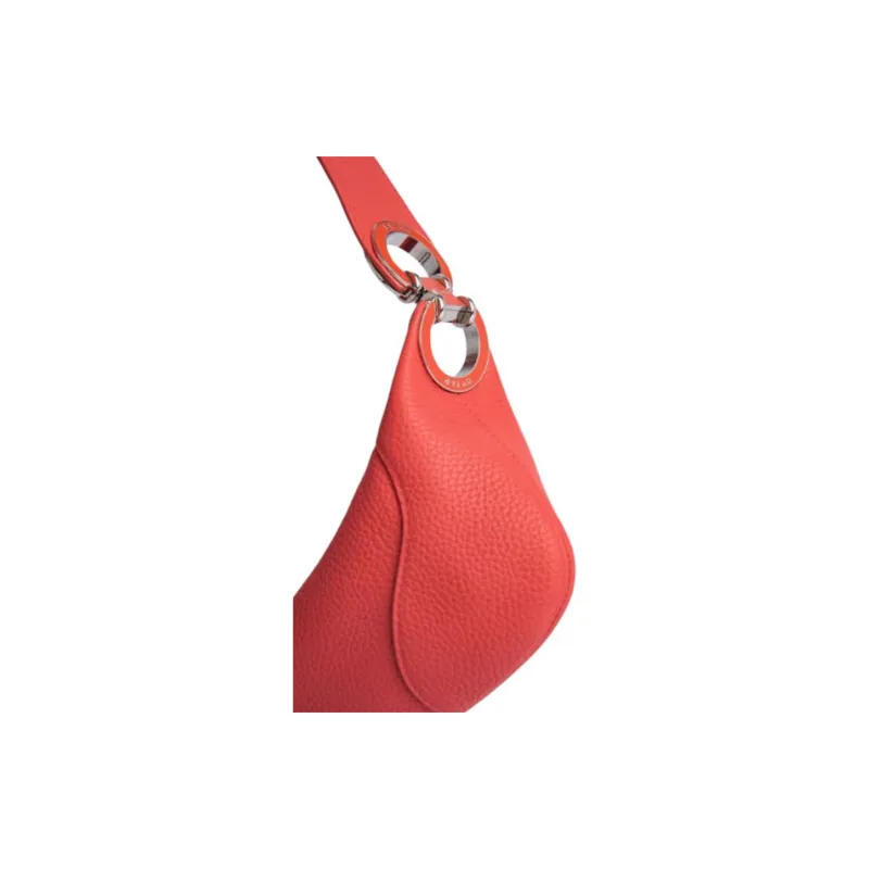 By Far Amira Grained Cow Leather Shoulder Bag Handbag Shoulder Bag Women's Coral-4