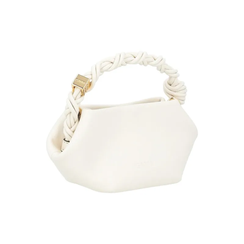 GANNI Mini Egret Leather Tote Bag-2
