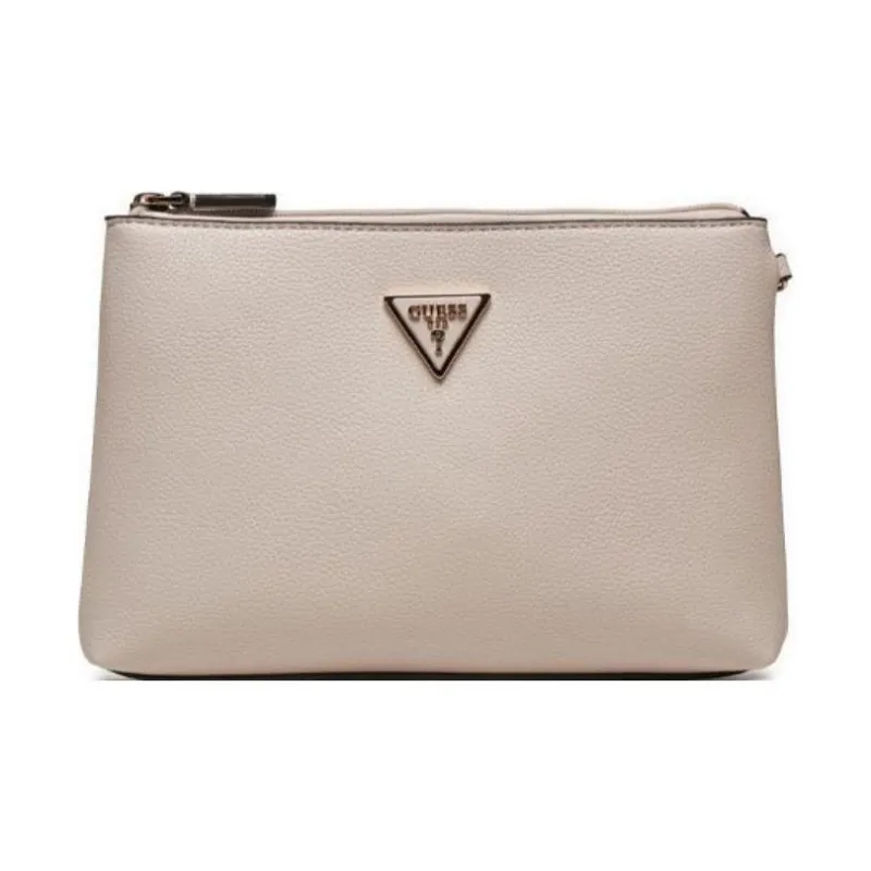 GUESS Eco Leather Shoulder Bag Large Size Women's Beige-3