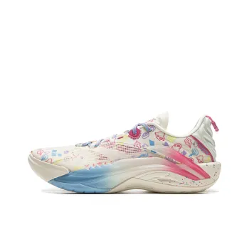 LiNing Recreational Squirt 1 SUPER Anti Slip And Wear Resistant Rebound Low Top Basketball Shoes Men's Ecru