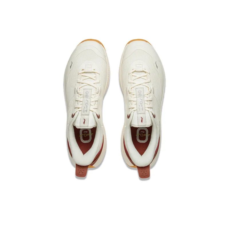 LiNing SOFT PLUS Cushioned Anti-Slip And Wear-Resistant Lightweight Low-Top Casual Shoes Men's Beige White Red-4