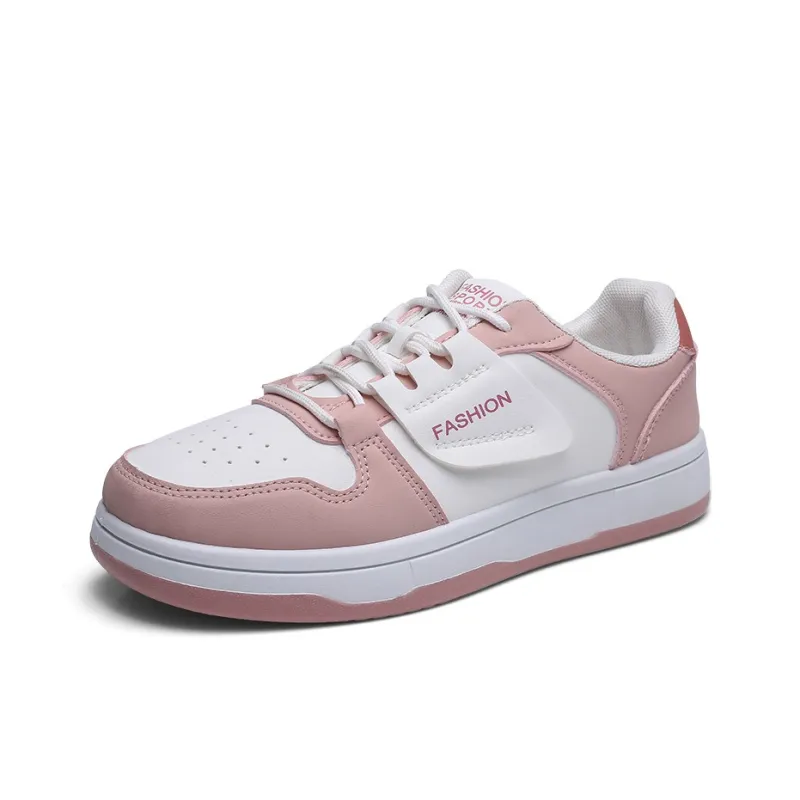 Strongman Women's Casual Shoes White Pink Black White-5