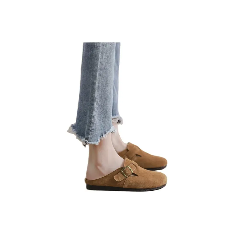 Qiao Anju Home Slippers Camel Khaki Brown-11