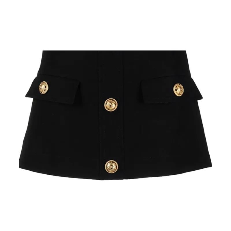BALMAIN Casual Short Skirts Women's Black-5