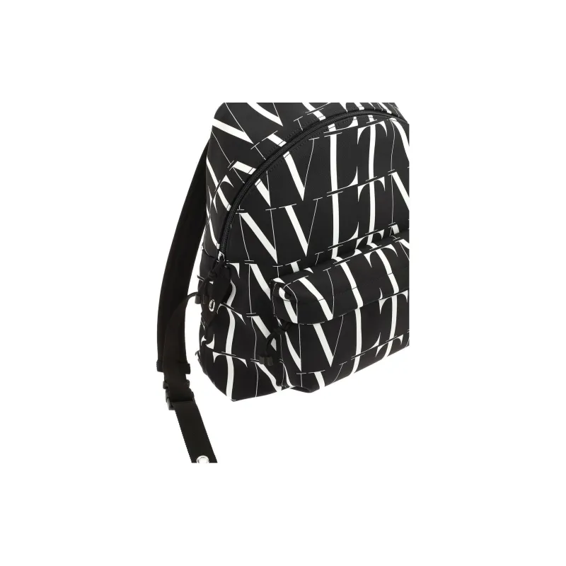 Valentino Nylon Fabric Backpack Unisex Black-3