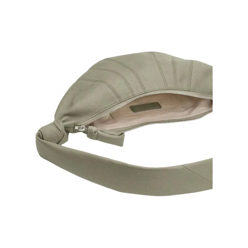 Lemaire Croissant Series Leather Croissant Bag, Portable Crossbody Bag, Shoulder Bag Trumpets Unisex Khaki Green-2