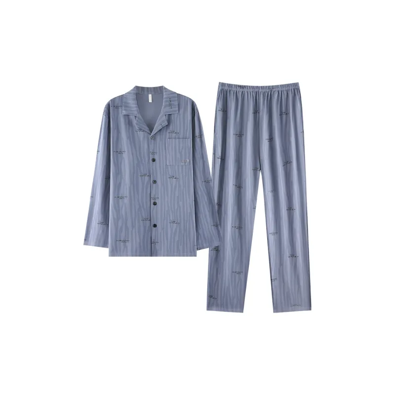 MADALLO Pajama Set Men's Pink Blue-0