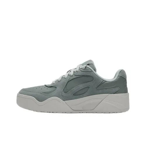 Under Armour Anti Slip Wear Resistant Low Top Casual Shoes Unisex Gray Green