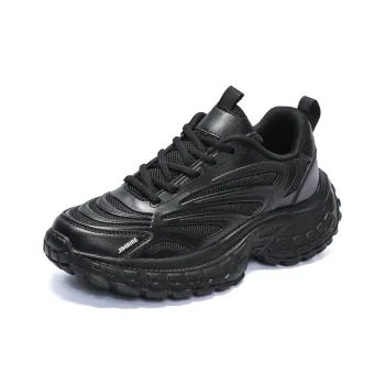 King Jinmai Slip Resistant Low Top Chunky Sneakers Men's Black
