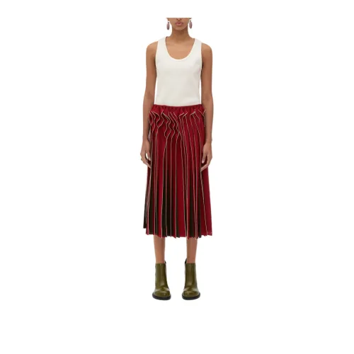 Bottega Veneta FW24 Knit Long Skirt Women's Rose
