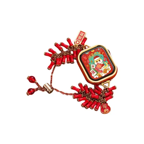 Mr. Strap Watch Band Apple Compatibility Red Woven Rope Bracelet Material