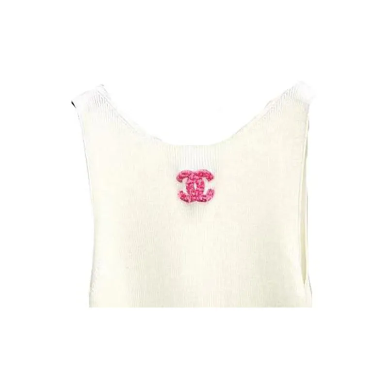 CHANEL Tank Tops Women's White-1