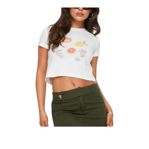 PRINCESS POLLY T-Shirt Women's WHITE/White