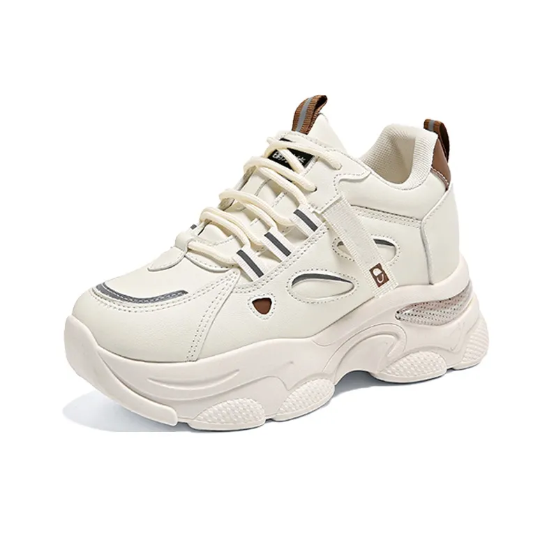 Budding Bear Slip Resistant, Abrasion Resistant, Lightweight, Height Increasing Low Top Chunky Sneakers Women's-1