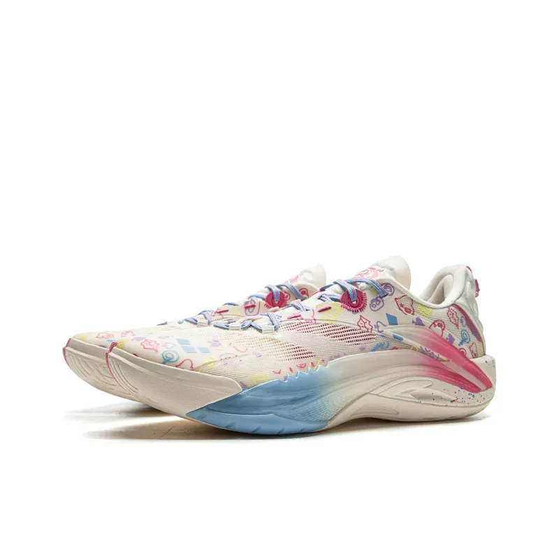 LiNing Recreational Squirt 1 SUPER Anti Slip And Wear Resistant Rebound Low Top Basketball Shoes Men's Ecru-2