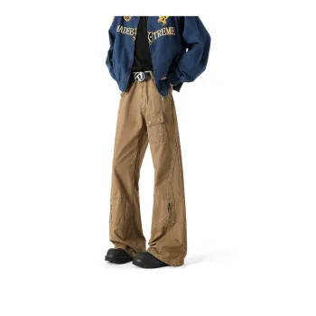 NEAR HERE Cargo Pants Unisex Khaki