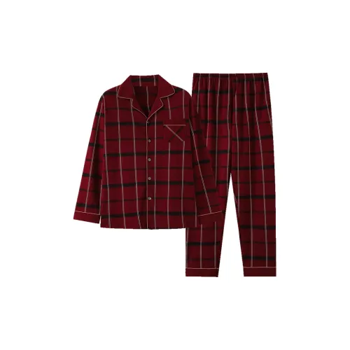 MADALLO Pajama Set Men's Deep Red