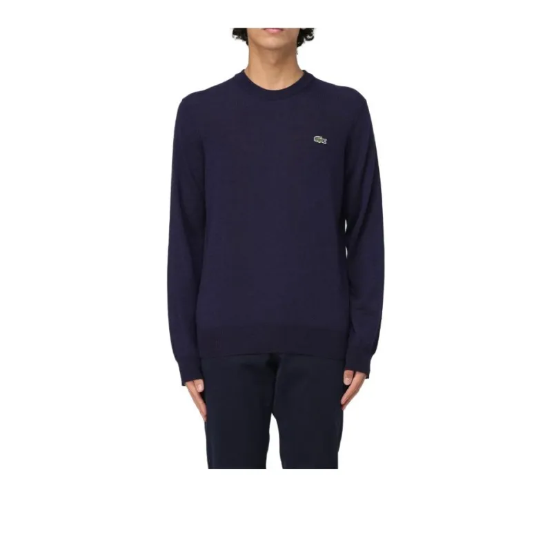 LACOSTE Logo Embroidered Crewneck Knitted Jumper-1
