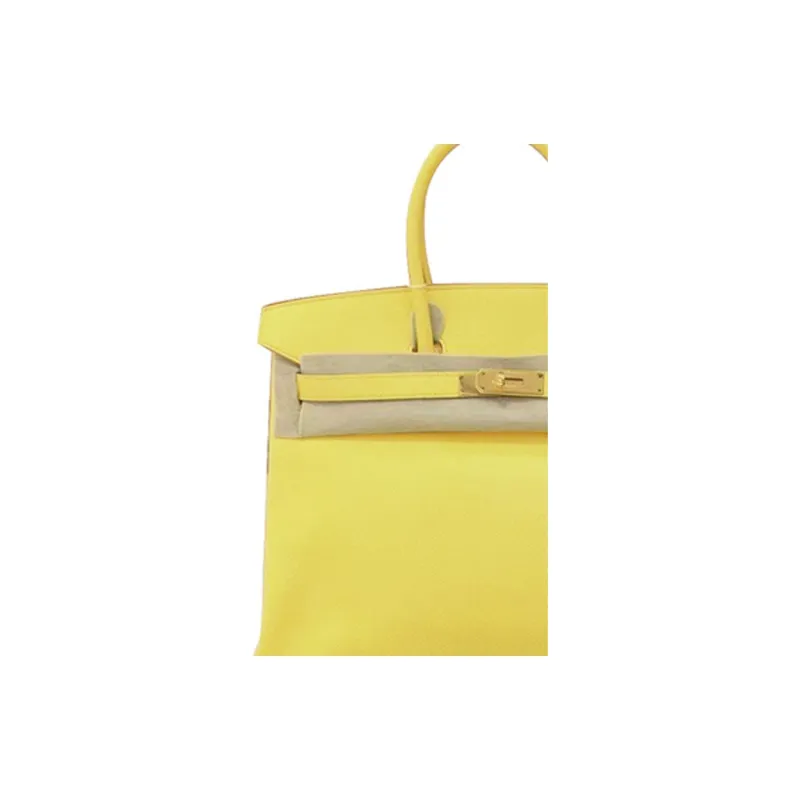 HERMES Birkin Epsom Calfskin Birkin Bag Handbags Women's 9R Lime Lemon-3