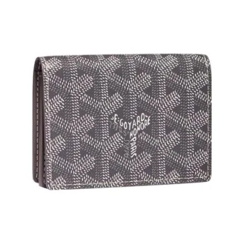 GOYARD MALESHERBES Canvas With Leather Card Holder Unisex Gray