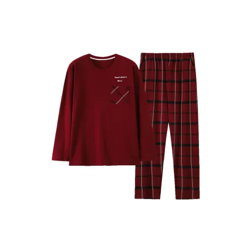 MADALLO Pajama Set Men's Deep Red