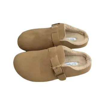 Yamada Hyakuju Home Slippers Camel Khaki Brown