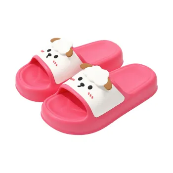 Foot Recreation Summer Comfortable Soft Noise Reducing Cute Lamb Slippers, Home Slippers, Couple Same Style