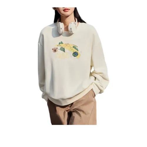 Anta Sports Life Collection Sweatshirt Women's Ivory White