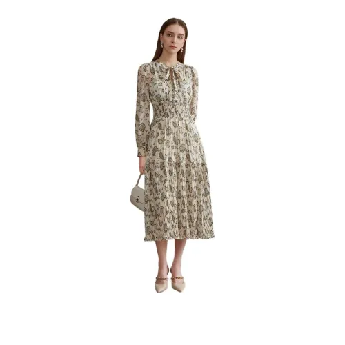 Anmani Long Sleeved Dresses Women's Yellow Shirt Green