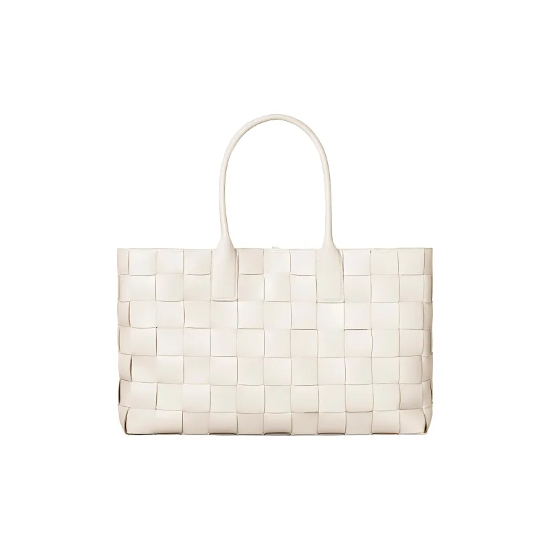 Bottega Veneta CABAT Lambskin Tote Bag, Shopping Bag, Handbag Large Size Women's White-0