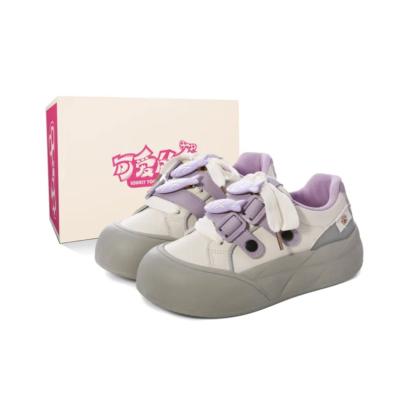 Lovely You Lightweight Anti Slip And Wear Resistant Low Top Skateboard Shoes Women's-36