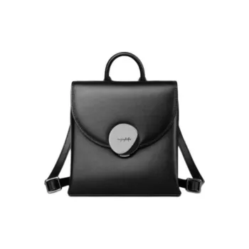 INJOYLIFE Cow Leather Backpack Small Size Women's Black