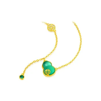 Golden Bliss Chalcedony Necklaces Women's