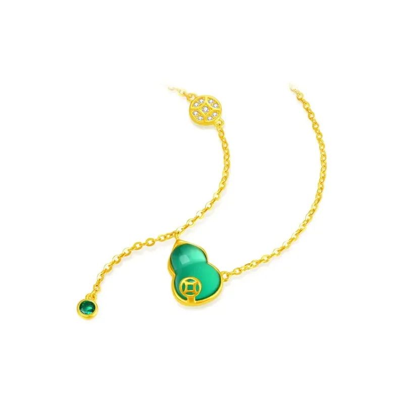 Golden Bliss Chalcedony Necklaces Women's-0