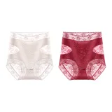 Floral Molded Goddess Pants-Milk White+Burgundy