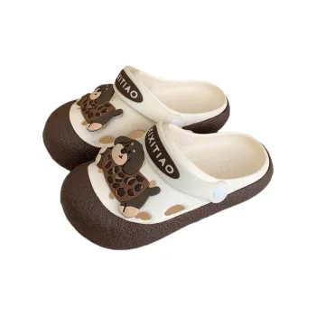 Thin Strips Slippers Women's, White, Brown