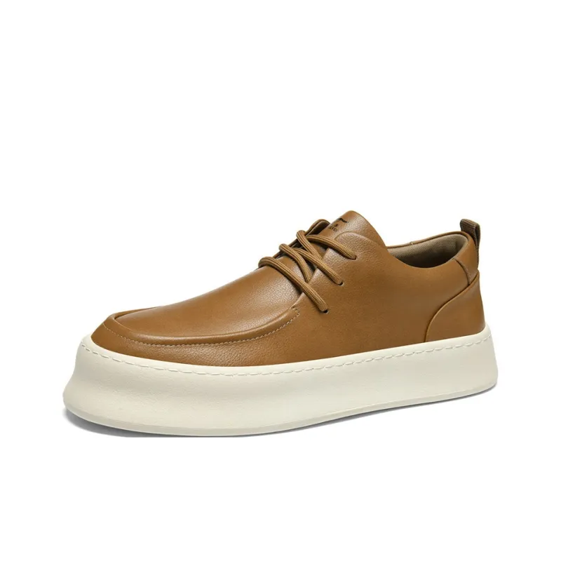 SEPTWOLVES Men's Casual Shoes Men Low Top Black/Earth Yellow-6