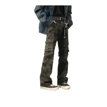 TESTUNG Casual Pants Unisex Jungle Camouflage