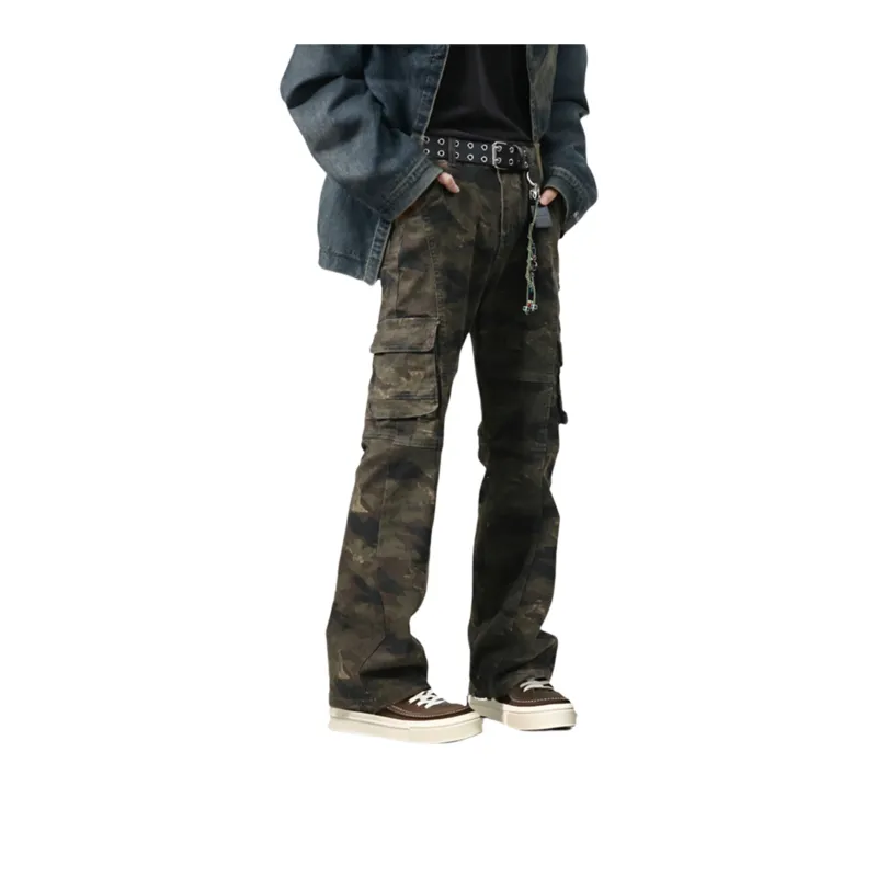 WELTER EXPERIMENT Casual Pants Unisex Jungle Camouflage-0