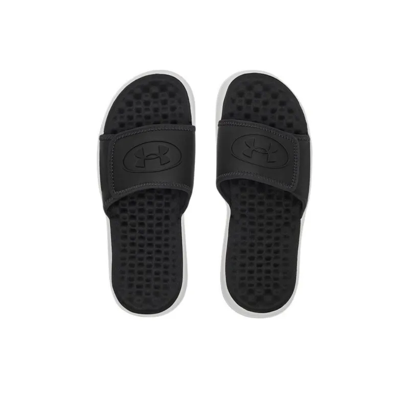 Under Armour Ignite Pro 8 Slip Resistant Slide Slippers Women's Black White-3