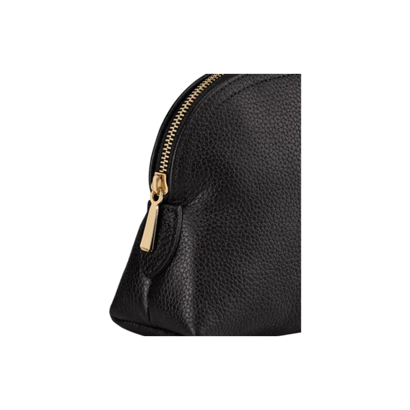 LONGCHAMP Le Foulonné Cow Leather Clutch Small Size Women's Black-3