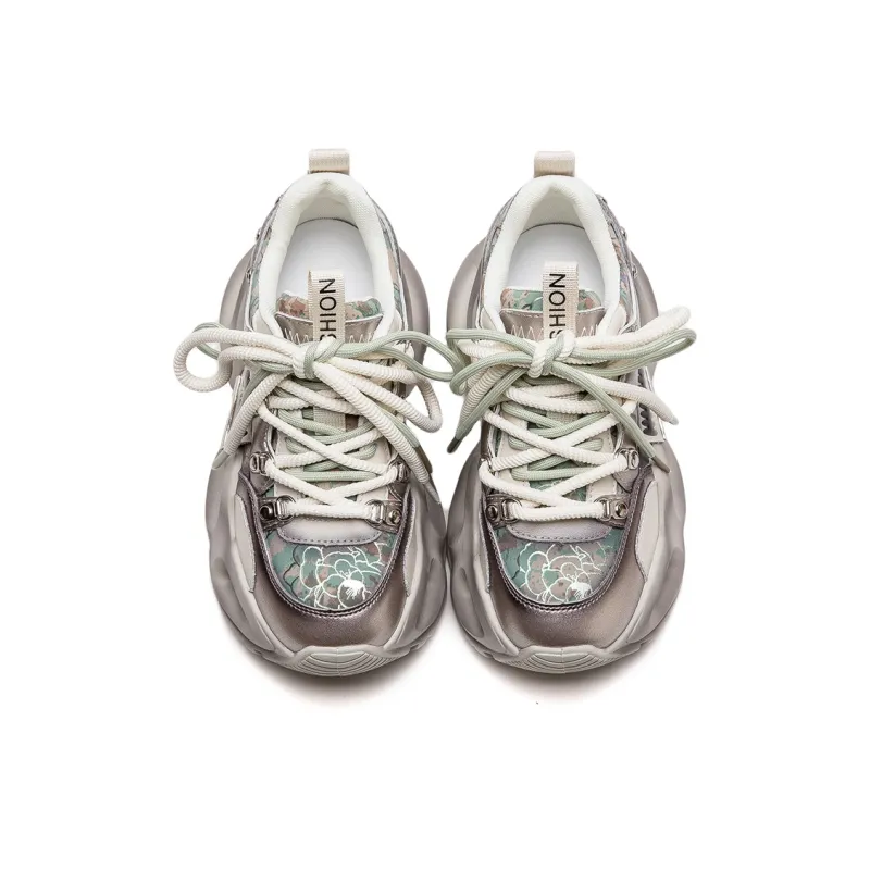 Jay Wear-Resistant Height Increasing Low-Top Chunky Sneakers Women's-7