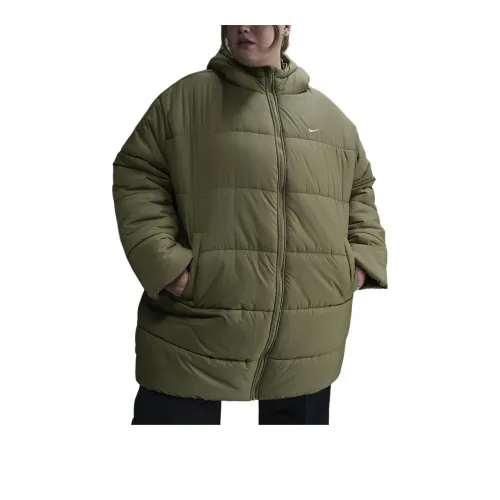 Nike SportswearTherma-FIT Parka Coats Women's Light Army Green/White