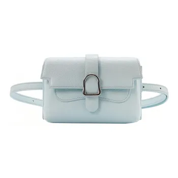 SENREVE TOGO Top Grain Cow Leather Shoulder Bag, Handbag, Shoulder Bag Small Size Women's Baby Blue