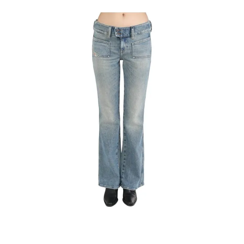 DIESEL D Hush Low Rise Slim Flared Jeans 'Blue'-1