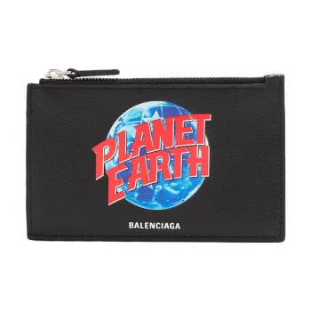 Balenciaga Planet Earth Printed Long Cardholder